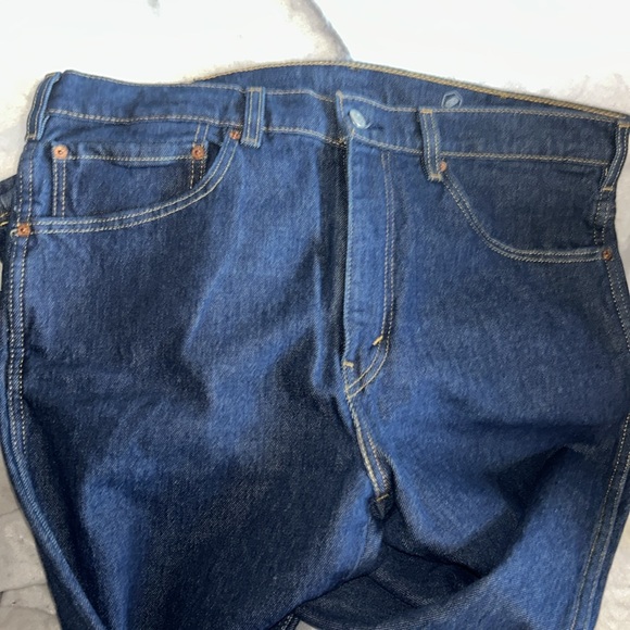 Levi's Men's Dark Indigo Straight Leg Western Fit Jeans 36X32 - Picture 6 of 12